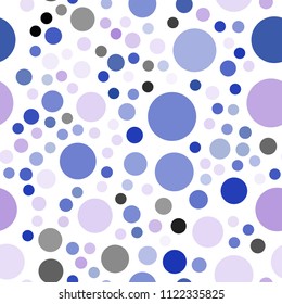 Dark Pink, Blue vector seamless cover with spots. Blurred decorative design in abstract style with bubbles. Completely new template for your brand book.