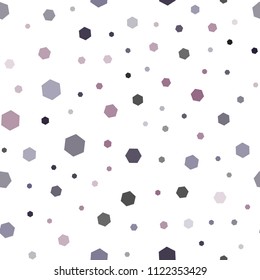 Dark Pink, Blue vector seamless texture with colorful hexagons. Illustration of colored hexagons on white surface. Pattern for texture of wallpapers.