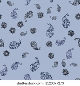Dark Pink, Blue vector seamless abstract design with leaves and flowers. Leaves and flowers with gradient on white background. Pattern for colorful books and pages for kids.