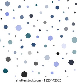 Dark Pink, Blue vector seamless pattern with colorful hexagons. Colorful hexagons on white backdrop. New template for your brand book.