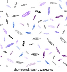 Dark Pink, Blue vector seamless texture with disks. Illustration with set of shining colorful abstract circles. Pattern can be used for futuristic ad, booklets.