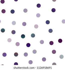 Dark Pink, Blue vector seamless cover with spots. Blurred decorative design in abstract style with bubbles. Completely new template for your brand book.