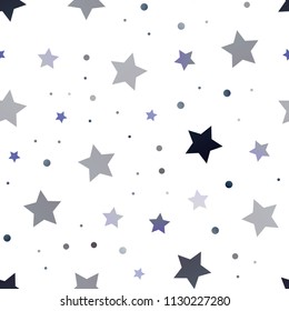 Dark Pink, Blue vector seamless texture with beautiful stars. Shining colored illustration with stars. The pattern can be used for new year ad, booklets.