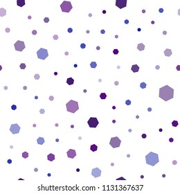 Dark Pink, Blue vector seamless texture with colorful hexagons. Glitter abstract illustration in hexagonal style. Pattern for texture of wallpapers.