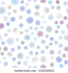 Dark Pink, Blue vector seamless doodle bright background. Decorative illustration with doodles on abstract template. Pattern for heads of websites and designs.