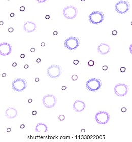 Dark Pink, Blue vector seamless background with bubbles. Illustration with set of shining colorful abstract circles. Completely new template for your brand book.