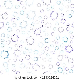 Dark Pink, Blue vector seamless pattern with spheres. Blurred decorative design in abstract style with bubbles. Beautiful design for your business advert.