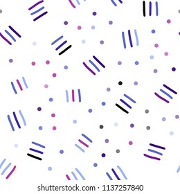 Dark Pink, Blue vector seamless template with geometric lines. Trendy seamless illustration with abstract lines. Trendy design for wallpaper, fabric makers.