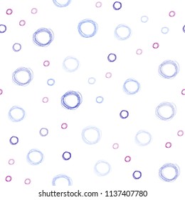 Dark Pink, Blue vector seamless pattern with spheres. Abstract illustration with colored bubbles in nature style. Pattern can be used as texture of wallpapers.