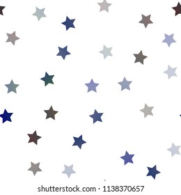 Dark Pink, Blue vector seamless template with sky stars. Glitter abstract illustration with colored stars. Best design for your ad, poster, banner.