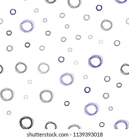 Dark Pink, Blue vector seamless cover with spots. Glitter abstract illustration with blurred drops of rain. Pattern can be used for beautiful websites.