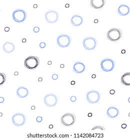 Dark Pink, Blue vector seamless texture with disks. Modern abstract illustration with colorful water drops. Pattern can be used for futuristic ad, booklets.