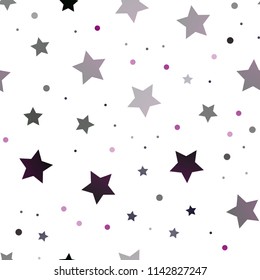 Dark Pink, Blue vector seamless texture with beautiful stars. Glitter abstract illustration with colored stars. The pattern can be used for new year ad, booklets.
