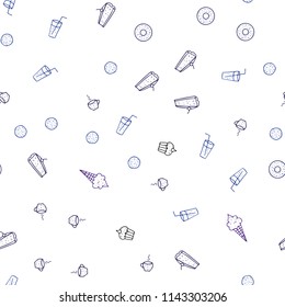 Dark Pink, Blue vector seamless cover with cuisine gourmet. Decorative shining illustration with food on abstract template. Pattern for ads of breakfast, lunch, dinner.
