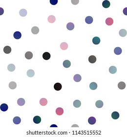 Dark Pink, Blue vector seamless background with bubbles. Blurred bubbles on abstract background with colorful gradient. Beautiful design for your business natural advert.