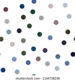 Dark Pink, Blue vector seamless background with dots. Beautiful colored illustration with blurred circles in nature style. Completely new template for your brand book.