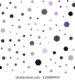 Dark Pink, Blue vector seamless template in hexagonal style. Colorful hexagons on white backdrop. Pattern can be used for landing pages.