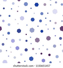 Dark Pink, Blue vector seamless background with hexagons. Design in abstract style with hexagons. Pattern can be used for landing pages.