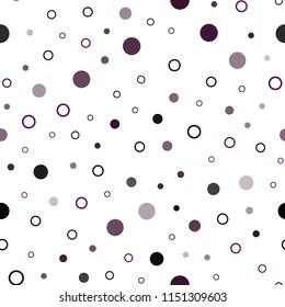 Dark Pink, Blue vector seamless background with bubbles. Illustration with set of shining colorful abstract circles. Pattern for design of fabric, wallpapers.
