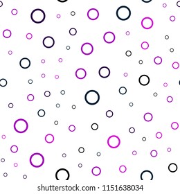Dark Pink, Blue vector seamless layout with circle shapes. Glitter abstract illustration with blurred drops of rain. Pattern can be used for ads, leaflets.