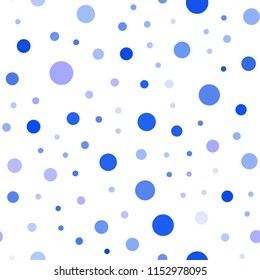 Dark Pink, Blue vector seamless backdrop with dots. Illustration with set of shining colorful abstract circles. Pattern for trendy fabric, wallpapers.