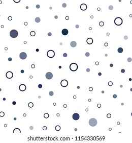 Dark Pink, Blue vector seamless texture with disks. Beautiful colored illustration with blurred circles in nature style. Pattern for design of window blinds, curtains.