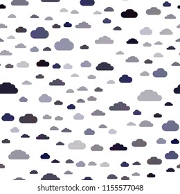 Dark Pink, Blue vector seamless template with sky, clouds. Colorful illustration consisted of abstract clouds. Trendy design for wallpaper, fabric makers.