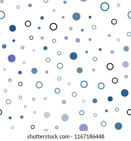 Dark Pink, Blue vector seamless layout with circle shapes. Glitter abstract illustration with blurred drops of rain. Trendy design for wallpaper, fabric makers.