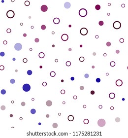 Dark Pink, Blue vector seamless pattern with spheres. Blurred decorative design in abstract style with bubbles. Design for textile, fabric, wallpapers.