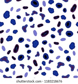 Dark Pink, Blue vector seamless template with circles. Blurred decorative design in abstract style with bubbles. Pattern for design of window blinds, curtains.