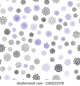Dark Pink, Blue vector seamless pattern with christmas snowflakes. Shining colored illustration with snow in christmas style. Pattern for design of window blinds, curtains.