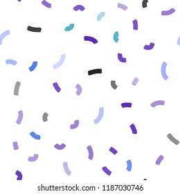 Dark Pink, Blue vector seamless background with bent ribbons. A sample with blurred bubble shapes. Marble style for your business design.
