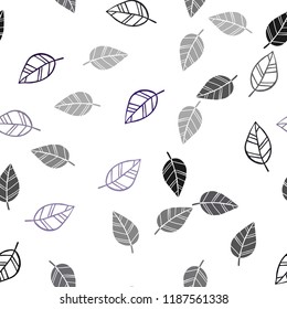 Dark Pink, Blue vector seamless doodle background with leaves. Modern geometrical abstract illustration with leaves. Trendy design for wallpaper, fabric makers.