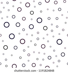 Dark Pink, Blue vector seamless pattern with spheres. Blurred bubbles on abstract background with colorful gradient. Pattern can be used for ads, leaflets.