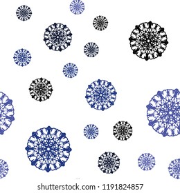Dark Pink, Blue vector seamless layout with bright snowflakes. Decorative shining illustration with snow on abstract template. Design for textile, fabric, wallpapers.