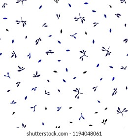 Dark Pink, Blue vector seamless doodle layout with leaves. Brand new colored illustration in blurry style with leaves. Pattern for trendy fabric, wallpapers.