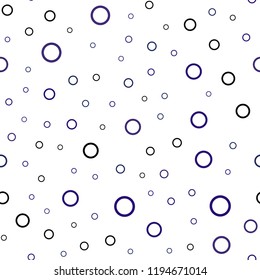 Dark Pink, Blue vector seamless pattern with spheres. Glitter abstract illustration with blurred drops of rain. Completely new template for your brand book.
