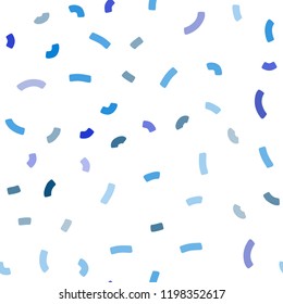 Dark Pink, Blue vector seamless template with bent lines. Blurred geometric sample with gradient bubbles.  Pattern for your business design.