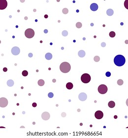 Dark Pink, Blue vector seamless layout with circle shapes. Beautiful colored illustration with blurred circles in nature style. Trendy design for wallpaper, fabric makers.