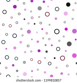 Dark Pink, Blue vector seamless layout with circle shapes. Abstract illustration with colored bubbles in nature style. Template for business cards, websites.