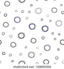 Dark Pink, Blue vector seamless pattern with spheres. Glitter abstract illustration with blurred drops of rain. Pattern can be used for ads, leaflets.