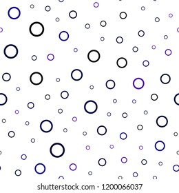 Dark Pink, Blue vector seamless cover with spots. Illustration with set of shining colorful abstract circles. Pattern can be used for futuristic ad, booklets.
