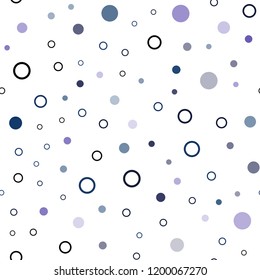 Dark Pink, Blue vector seamless background with bubbles. Blurred decorative design in abstract style with bubbles. Pattern for design of window blinds, curtains.
