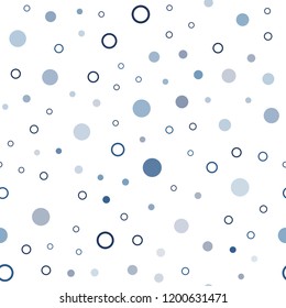 Dark Pink, Blue vector seamless template with circles. Blurred bubbles on abstract background with colorful gradient. Pattern for design of window blinds, curtains.