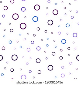 Dark Pink, Blue vector seamless pattern with spheres. Glitter abstract illustration with blurred drops of rain. Beautiful design for your business advert.