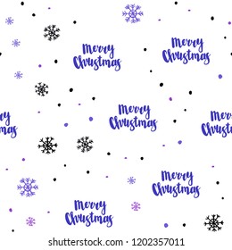 Dark Pink, Blue vector seamless layout with bright snowflakes. Shining colorful illustration with snow in christmas style. Pattern for design of fabric, wallpapers.