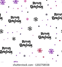 Dark Pink, Blue vector seamless layout with bright snowflakes. Modern geometrical abstract illustration with snowflakes. Pattern for design of fabric, wallpapers.