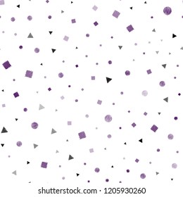 Dark Pink, Blue vector seamless cover with polygonal style with circles. Circles, lines, rhombus with colorful gradient. Trendy design for wallpaper, fabric makers.