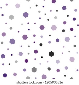 Dark Pink, Blue vector seamless pattern with colorful hexagons. Colorful hexagons on white backdrop. New template for your brand book.