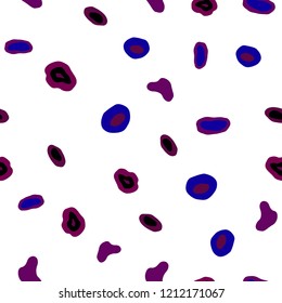 Dark Pink, Blue vector seamless layout with circle shapes. Modern abstract illustration with colorful water drops. Pattern for trendy fabric, wallpapers.